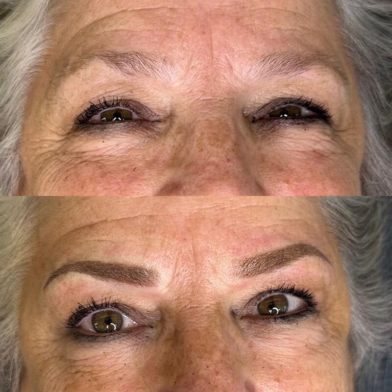 Powder Brows Before & After Image